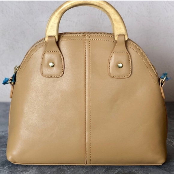 Vegan sabo skirt wood handle bag - Picture 1 of 6